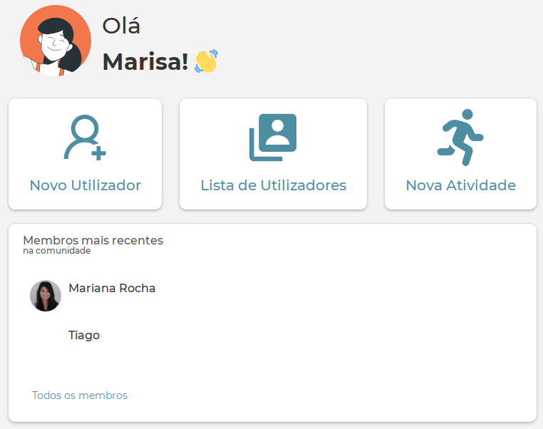 Começa Agora GP Interface